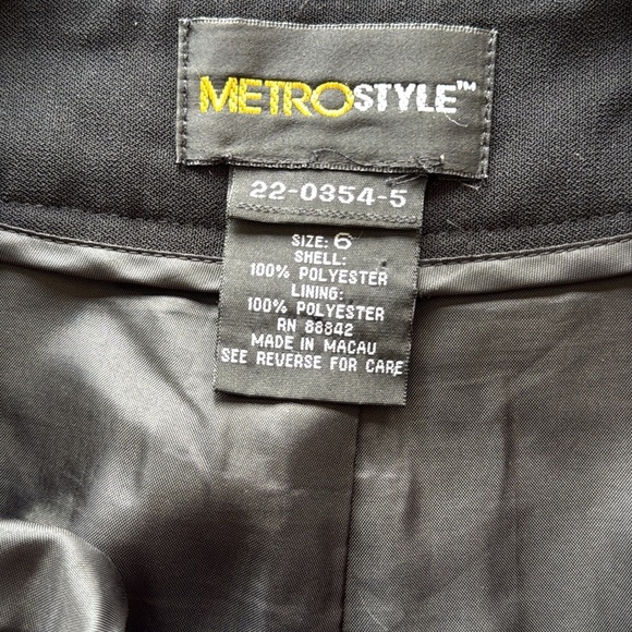 Metrostyle Black Wide Leg Trousers Tailored Fully Lined Size 6 - Picture 7 of 9